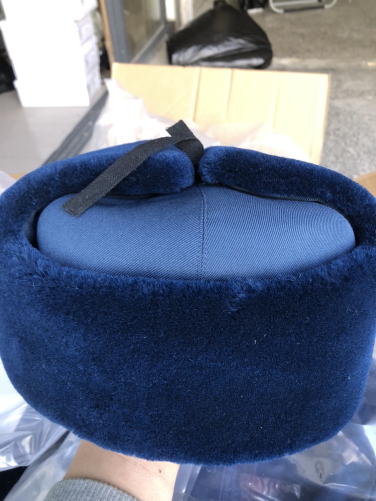 05 airborne suede cap blue cotton hat anti-cold and warm winter hat men's winter care ear mid-age outdoor Lei Feng cap-Taobao