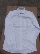 In stock white inner shirt womens long-sleeved overseas shirt no-iron solid color business casual professional commuting workwear