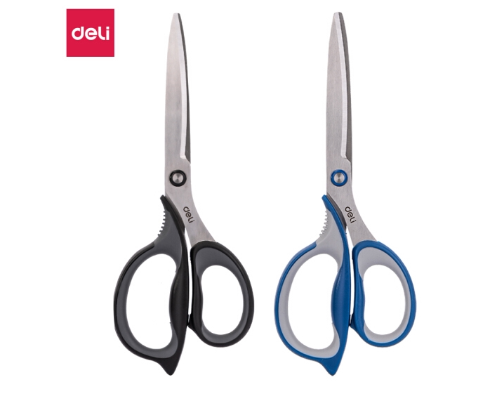Able (deli) 210mm Large Number of office Home Scissors Arched Shears Labor-saving Color Random 77760