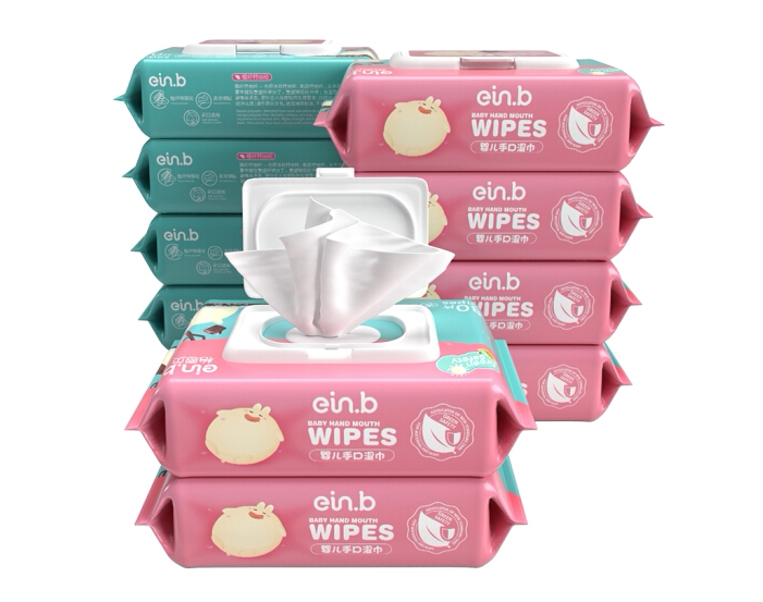 The Yiembe baby skincare soft towel 80 pieces * 10 Bab baby hand-mouth wet tissues with lid Extraction toilet paper wet towels
