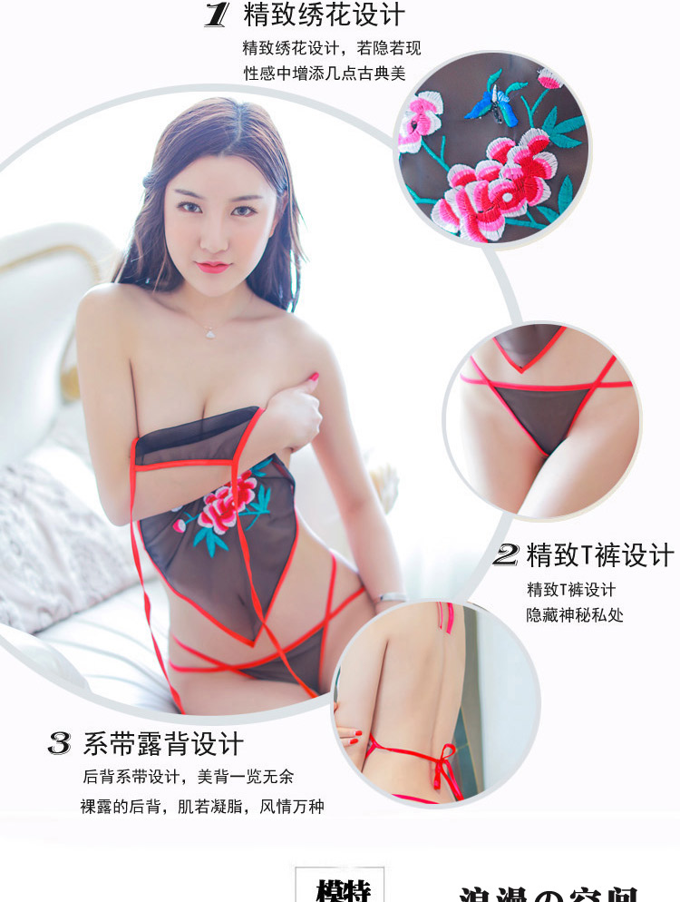 Tạp dề, quý cô gợi cảm, bộ người lớn, thêu cung điện gió quốc gia, phong cách cổ điển, bộ đồ lót, đồ ngủ trong suốt đồ ngủ nam
