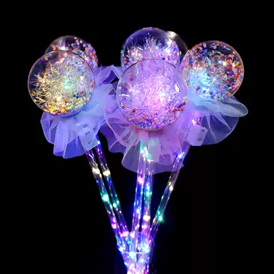 Colorful luminous rose starry sky stick handheld flashing Andromeda stick Net red stall square night market small toy supply
