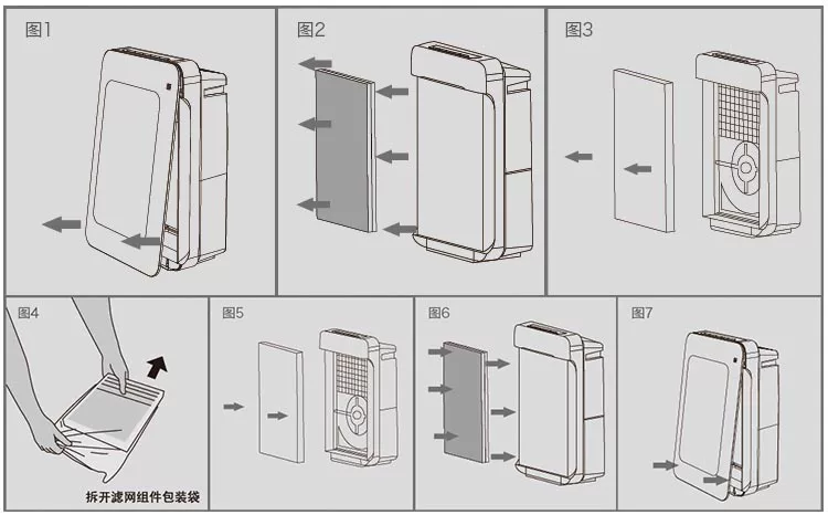 Máy lọc không khí Aiwo Bộ lọc đặc biệt than hoạt tính hấp phụ formaldehyd PM2.5 giải phóng các ion âm