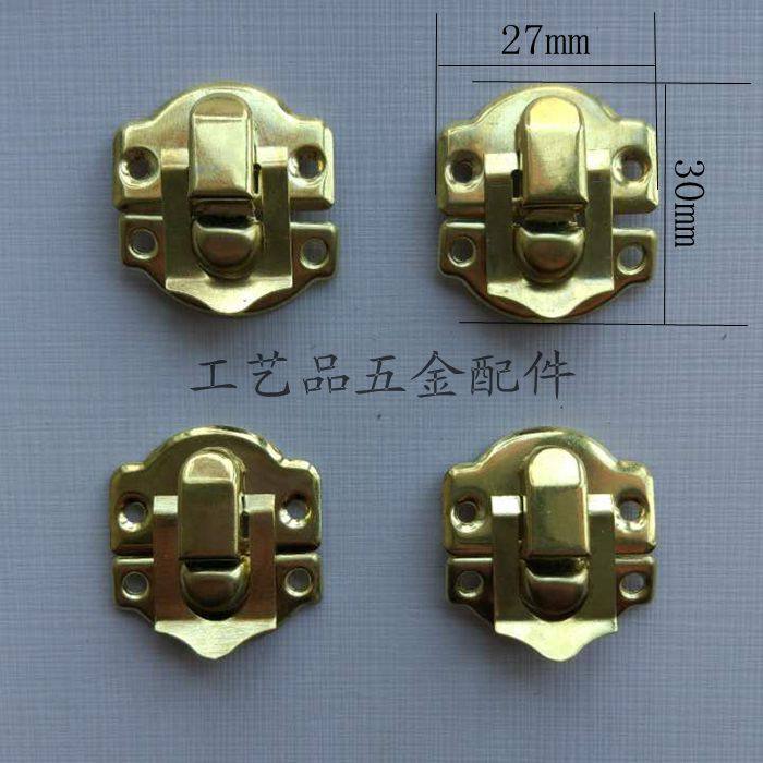 Tongue golden spring tower buckle buckle Gift box box buckle hook lock Wooden box small buckle Yuanbao buckle hook lock
