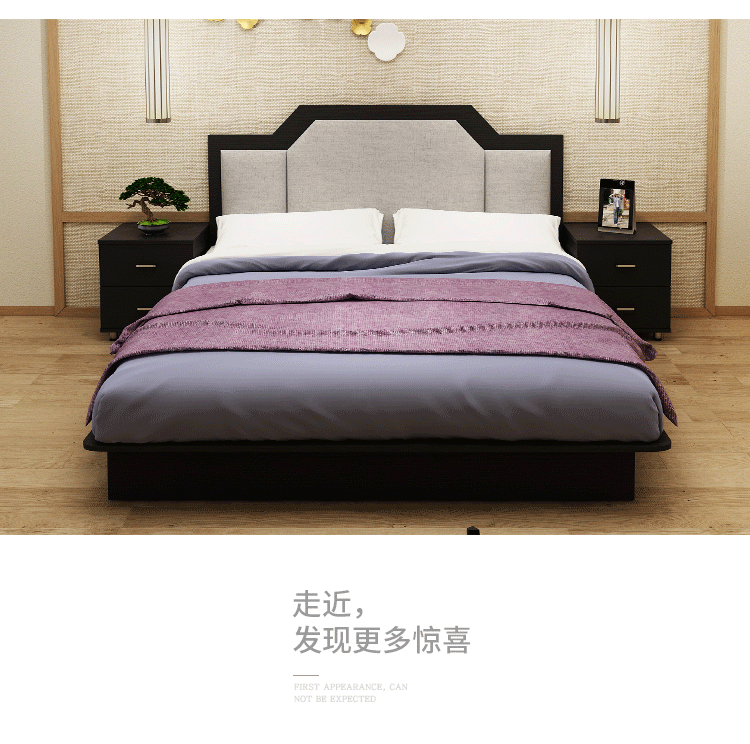 Nội thất khách sạn giường đơn giản cho thuê phòng khách sạn giường nhanh khách sạn nội thất căn hộ tiêu chuẩn phòng đầy đủ giường tùy chỉnh