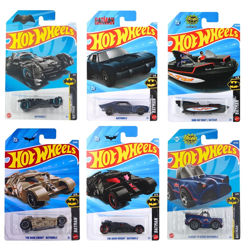 2026 Hot Wheels Hot Little Sports Car Batmobile Batmobile Alloy Car Model Children's Toy Batman