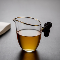 Heat-resistant glass Road cup thickened high temperature resistant solid wood Cup kung fu tea set accessories tea leak filter tea divider