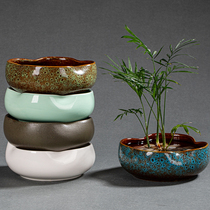 Tea wash large large household pen wash kiln porcelain ceramic tea set accessories wash tea bowl tea ceremony zero with water water water wash