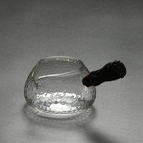 Japanese Glass Road cup tea sea thickened heat-resistant side handlebar tea divider large kung fu tea set accessories