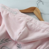 Хлопковый банный халат подходит для мужчин и женщин, демисезонное длинное быстросохнущее полотенце для влюбленных, увеличенная толщина, хорошо впитывает воду