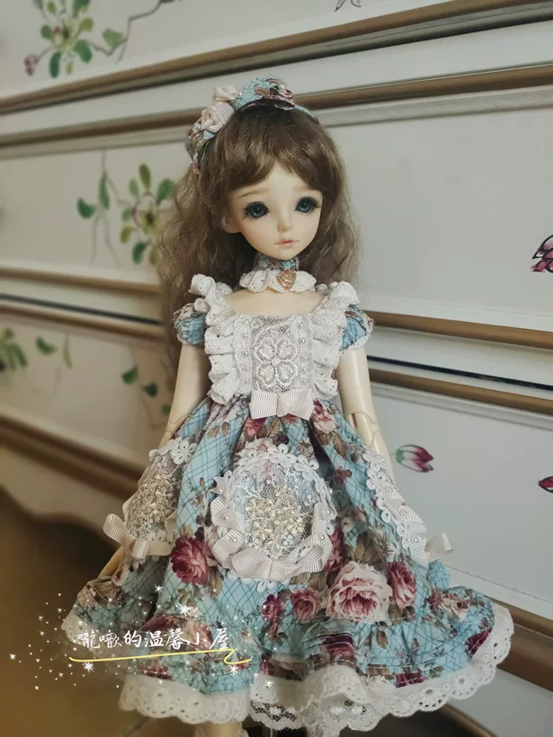 ГДливая маленькая уютная casa BJD/SD 4 пункта Giant Baby* Pastoral Town* Платье