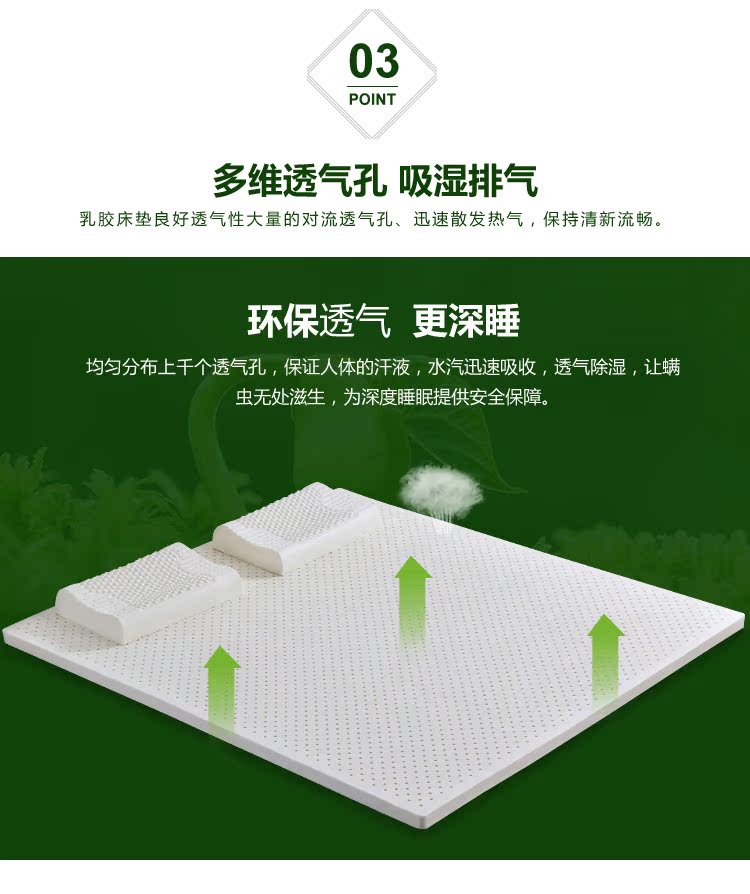 Thái Lan cao su thiên nhiên nệm 1,8 m 1,5 m đôi giường nệm cao su mủ cao su nệm pad 10cm - Nệm đệm xinh