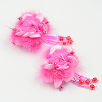 Childrens hair clip hair accessories little girl grab clip pure handmade crystal pearl hair cute princess hairpin headgear