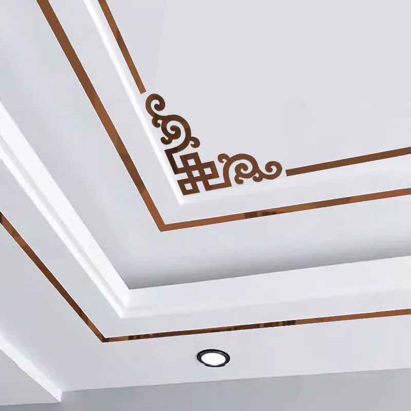 Chinese-Style Ceiling Decorative Strips, Self-Adhesive Diagonal Pattern Mirror Wall Stickers, Acrylic Strips Chinese-Style Ceiling Decorative Strips, Self-Adhesive Diagonal Pattern Mirror Wall Stickers, Acrylic Strips