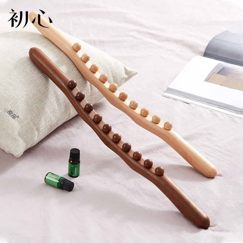 Primary beech wood rolling out the whole body a universal massage scraping stick dredge the Meridian God with a back bar Rolling Stick-Taobao