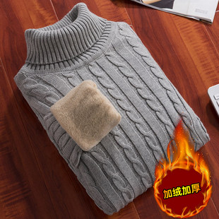 Хлопковый демисезонный трендовый мужской трикотажный утепленный удерживающий тепло шерстяной свитер