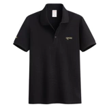 Хлопковая летняя футболка polo, трендовая универсальная футболка с коротким рукавом, коллекция 2023, с вышивкой, облегающий крой