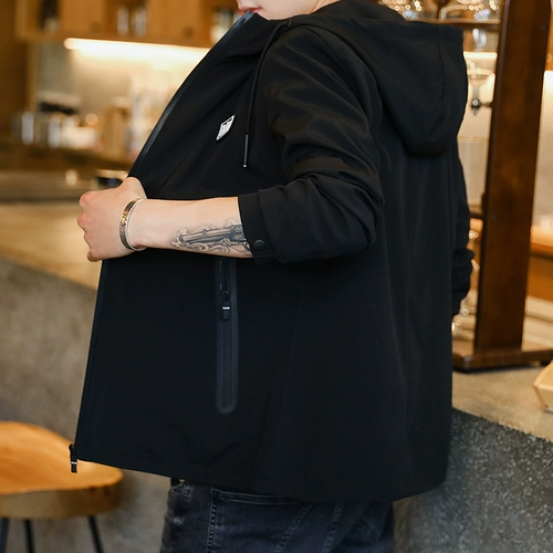 男士秋季新款夹克外套潮流韩版帅气青少年百搭学生休闲 𫔮男春秋褂子