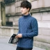 Áo len cao cổ cotton nam mùa đông Phiên bản Hàn Quốc của áo len mỏng dày xu hướng áo len dày dành cho học sinh - Hàng dệt kim phong cách thời trang nam Hàng dệt kim