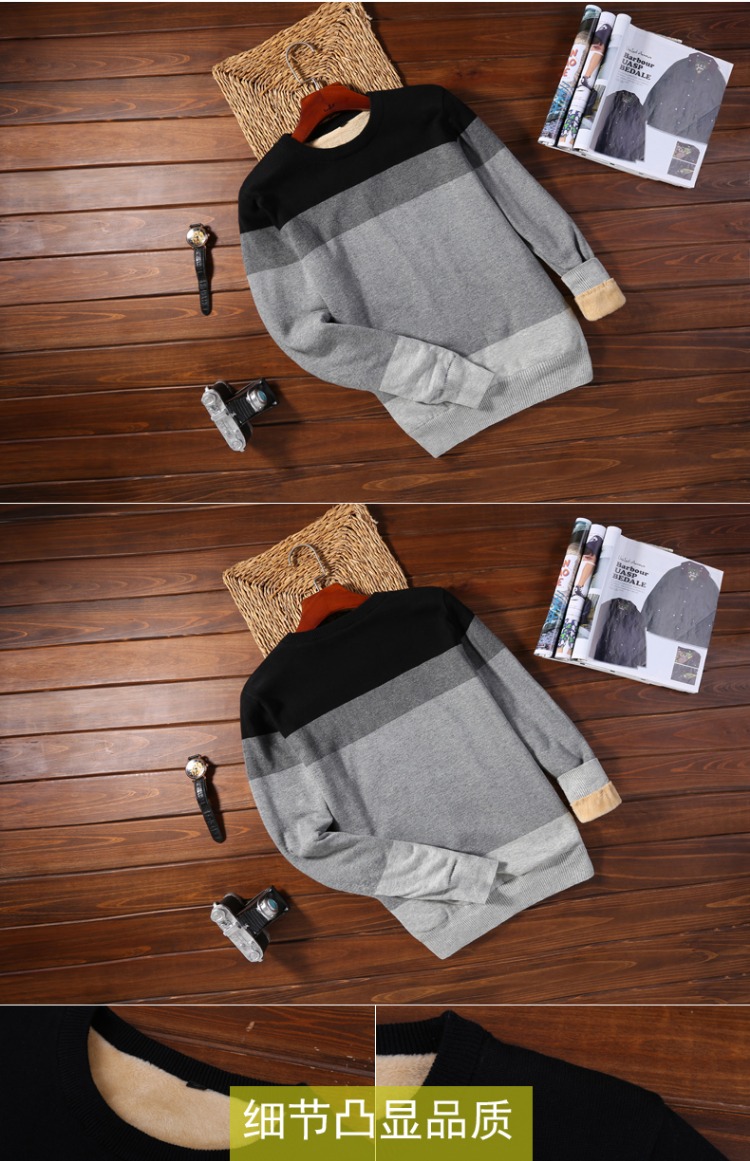 Mùa đông và cashmere áo len nam cổ tròn dày Áo len ấm áp áo len dày Áo len nam mùa đông shop đồ nam