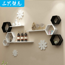 Wall shelf Headboard Creative simple perforated partition Living room wall hanging bedroom background wall decoration