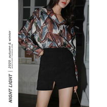 Nightlight skirt Spring and Autumn a-line skirt high waist new short skirt wild slim skirt