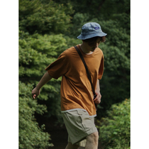 Crisis Youth Base Fake Two T-shirt Mens Day Department Summer Retro Blouse Loose Pure Color Casual Short Sleeves