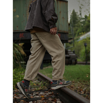 Crisis Youth Grinding Water Washing Loose Straight Barrel Casual Pants Mens Day Ensemble Retro Pure Color 100 Hitch Pure Color Engineering Pants