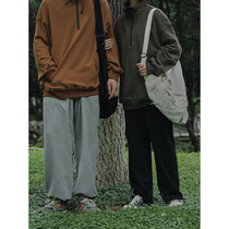 Crisis Youth Sports Pants Men Loose Bunches Leg Spring Autumn Season Thin Draw Rope Straight Barrel 100 Hitch Sports Casual Wear Pants Tide