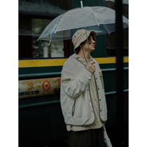 Crisis Youth Retro Lamb Velvet Baseball Jacket for men and women Autumn and winter days Loose Pocket Tooling Jacket Jacket