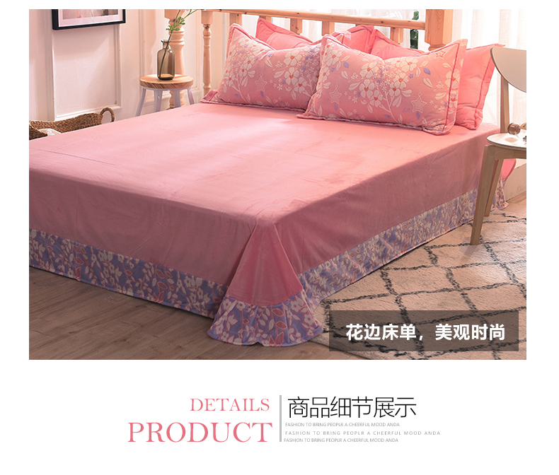 Mùa đông chạm khắc nhung san hô dày bốn mảnh dày lông cừu nhung pha lê nhung tấm chăn trải giường flannel chăn ga đẹp