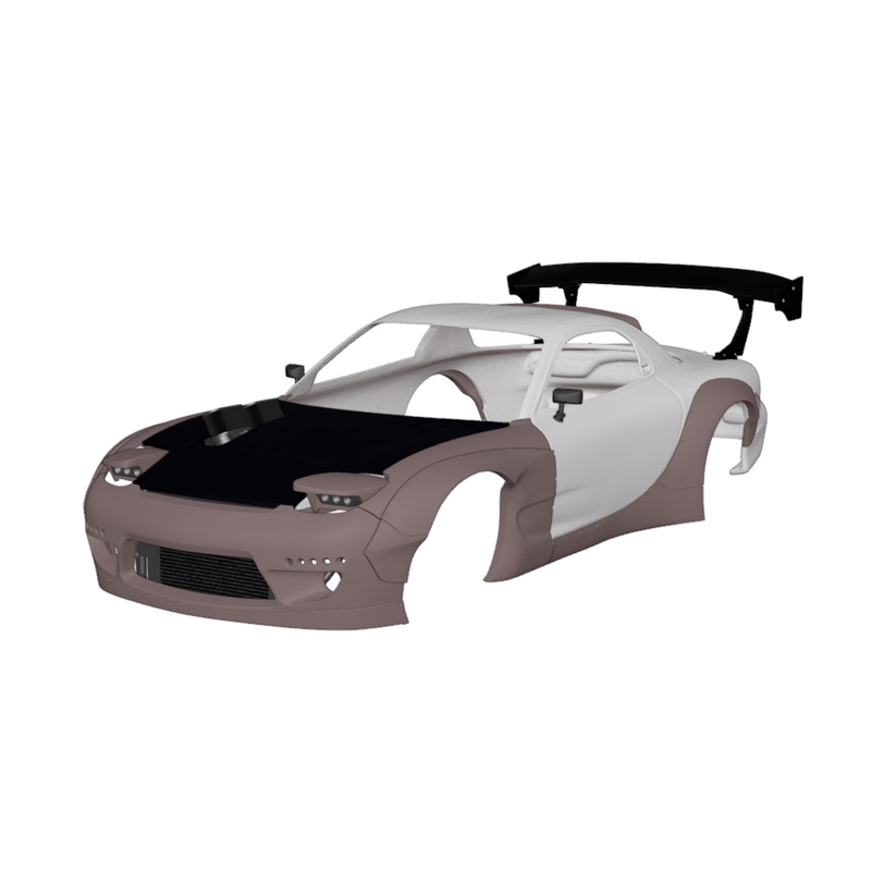 Rui Brand Light Factory 1/24 Mazda Rx7 Fd3S Madmike Fd Racing Modification Parts Compatible with Tamiya