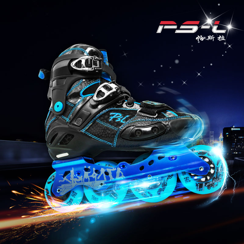 hv wheel sliding shoes S4 flat flower brake shoes Wind riot No. 1 professional flower style wheel slide Skate Adult Men and women Straight Row Wheels