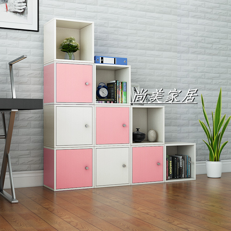 Miễn phí kết hợp kẻ sọc vuông nhỏ học đa chức năng nhà kệ sách kệ sách ký túc xá nhỏ tủ thời trang - Buồng tủ ngăn kéo gỗ
