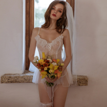White Wedding Dress Bridal Dress Clairvoyage Lingerie Sexy Butterfly Knot Passion Suit Uniform Tempting Private Room Sleeping Dress