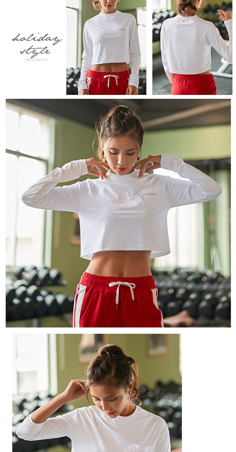 Thật vậy, áo sơ mi ngắn thể thao áo sơ mi nữ dài tay áo sơ mi khô nhanh quần áo yoga thoáng khí chạy bộ quần áo thể dục áo thun reebok
