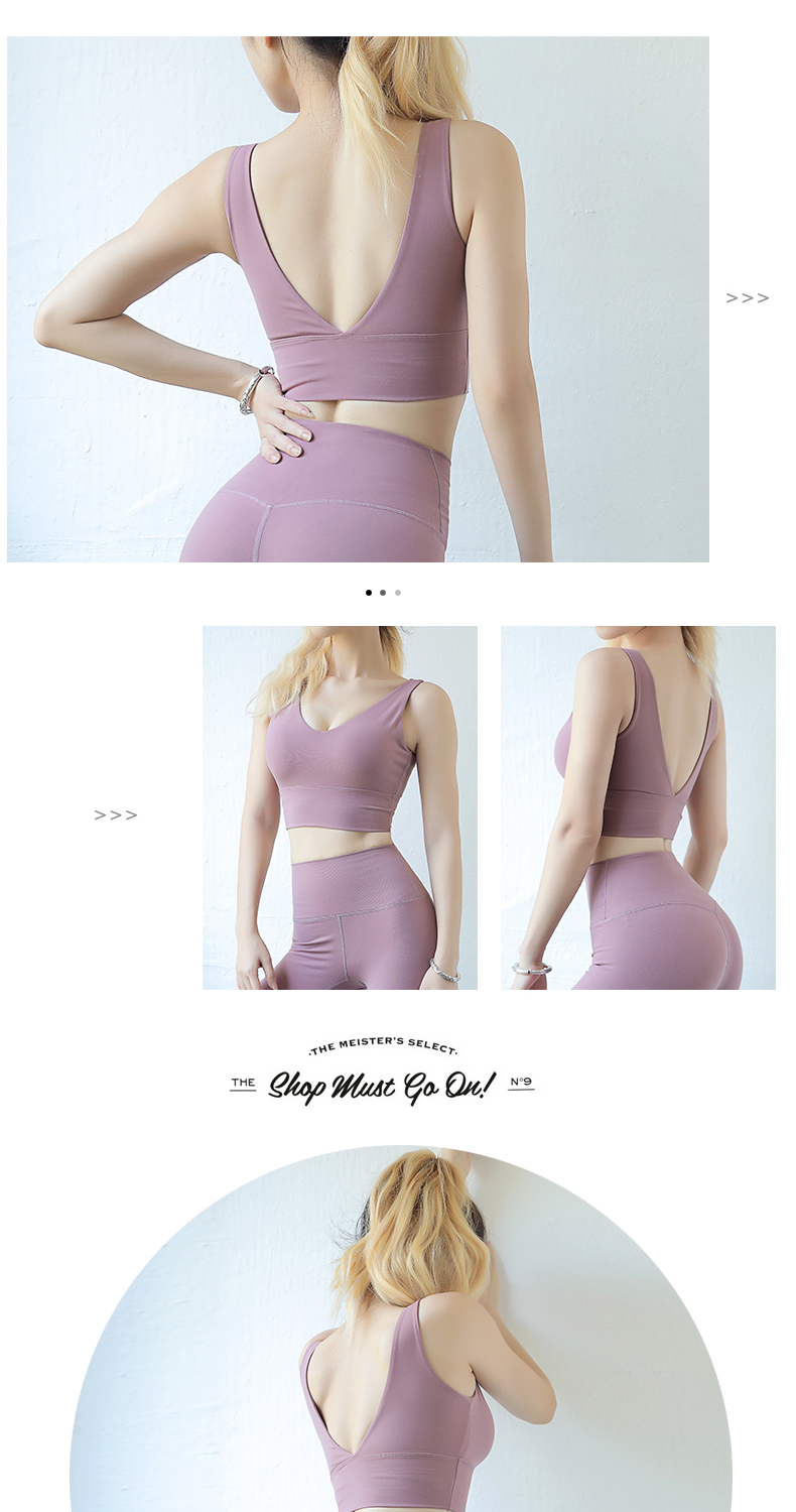 Thật vậy, kỳ quặc kiểu yoga vest sâu V tập hợp những khuôn mẫu chạy bộ chống sốc áo khoác tập gym nữ
