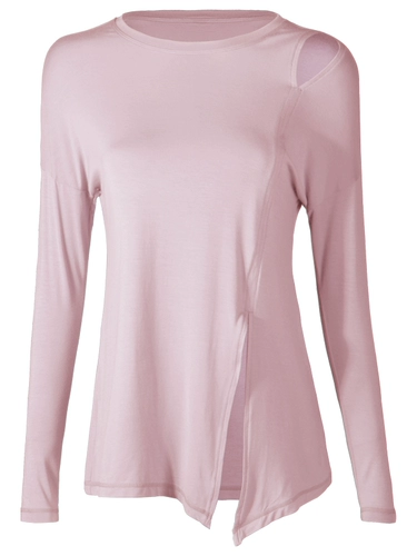 Спортивный лонгслив для спортзала, тонкая быстросохнущая одежда для йоги, свободный крой, осенний, по фигуре