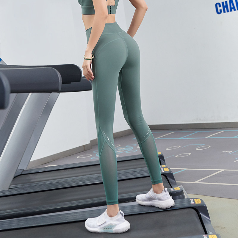 Indeed strange high waist hip fitness pants female stretch tight breathable yoga pants Quick-drying running thin sweatpants summer