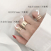 (Bộ 3 mảnh) Nhẫn nữ hở thủy triều tối giản gió lạnh cá tính thiết kế kim loại cảm giác ngón tay út ngón tay đeo nhẫn - Nhẫn