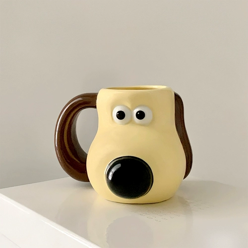 Корейский мультфильм Invincible Boss Dog Ceramic Cup Cup Cup Cup Cuf Cufe Coffe