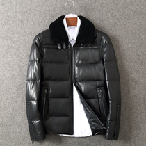 Winter leather down leather Mens imported Sheepskin lapel Slim business casual b3 bomber jacket