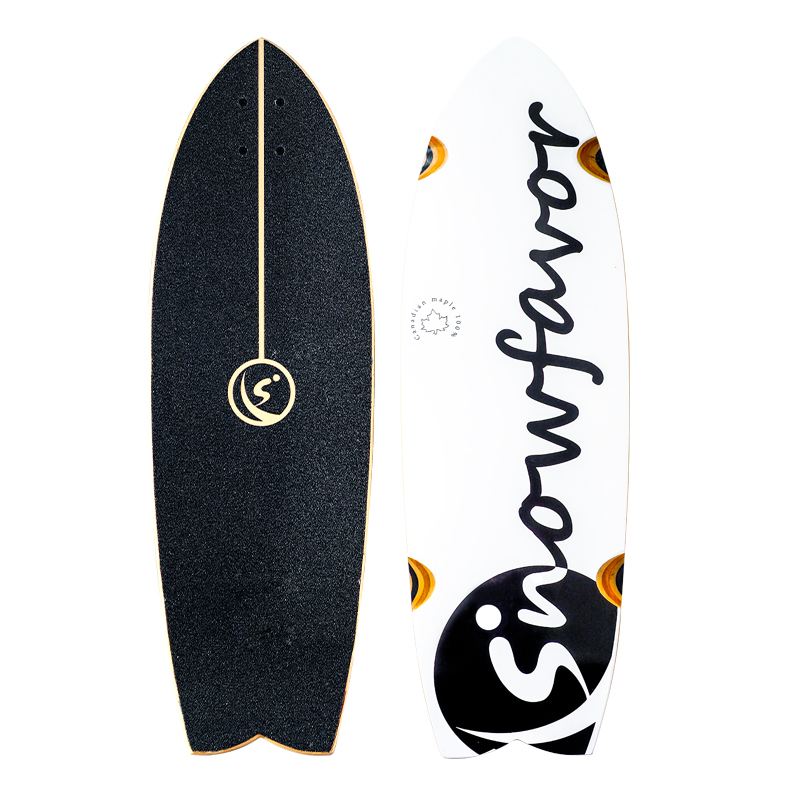 Snowy Flying SNOWFAVOR Land Surf Skateboard Substitute Walking Brush Street Men And Women Full Imported Maple Wood Green Skateboard