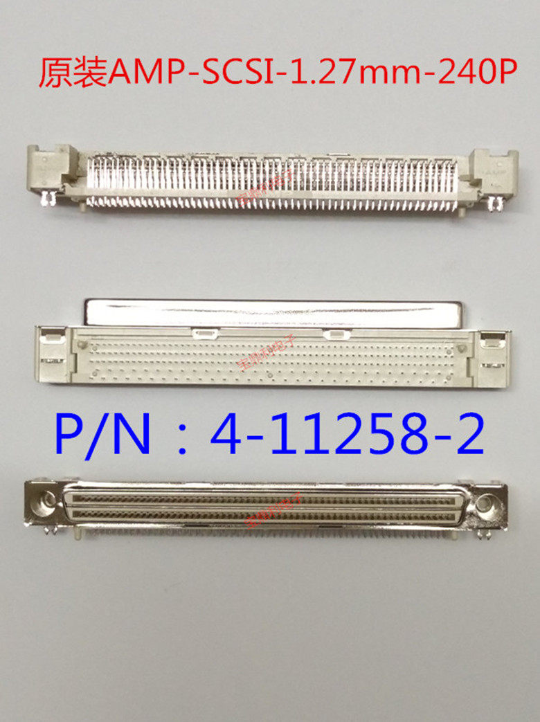 4-11258-2 Original AMP 1.27mm-240P Double Slot Bending Foot SCSI-240P Connector Pcs