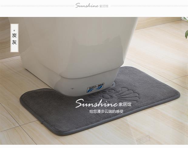 Thảm lót sàn nhà vệ sinh hình chữ U sàn phòng tắm thảm phòng tắm thấm nước thảm gấp cho bé