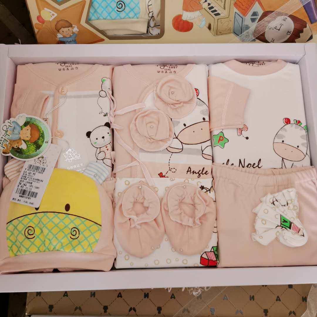 Baby clothes cotton gift box Angeloer twelve-piece set