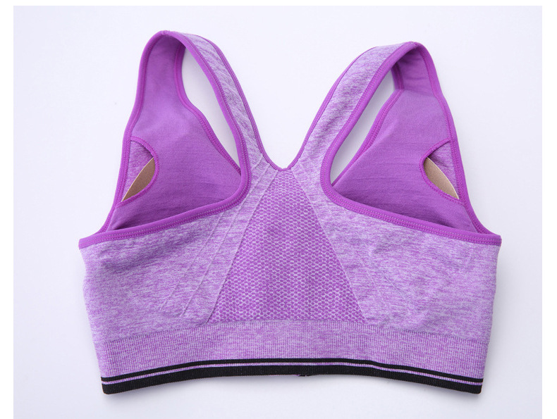 Yoga áo ngực vest ngủ mới dây kéo phía trước chống sốc thu thập không có vành với ngực pad phong trào điều chỉnh đồ lót