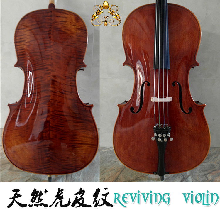High-grade handmade professional exam children beginner adult cello playing natural tiger striped solid wood sound quality is good