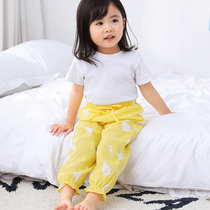 Baby mosquito pants thin gauze pants children pure cotton lantern pants men and women baby summer air conditioning trousers new models