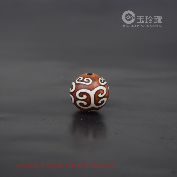 Wen play Tibetan jewel Dzi loose bead bracelet with bead waist bead partition bead top bead old agate chalcedony ruyi dzi pendant
